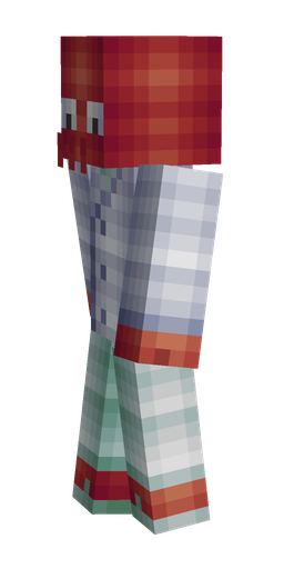 Blue skin: body, left side render