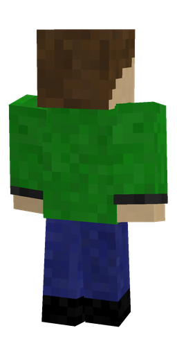 Blue skin: body, back render