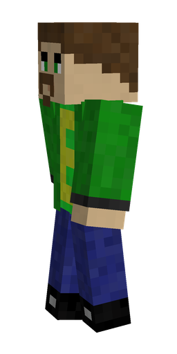 Blue skin: body, left side render