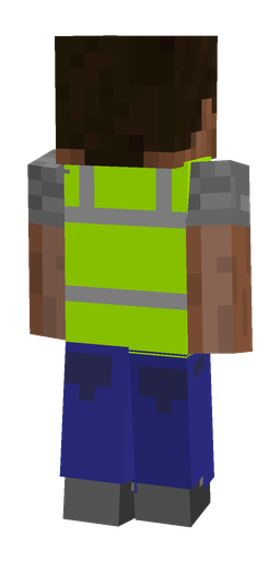 Blue skin: body, back render