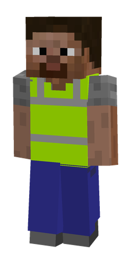 Blue skin: body, front render