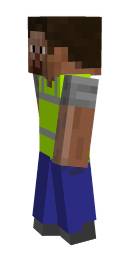 Blue skin: body, left side render