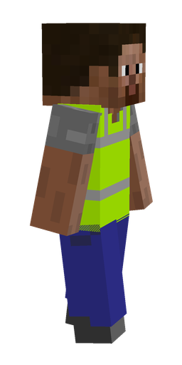 Blue skin: body, right side render