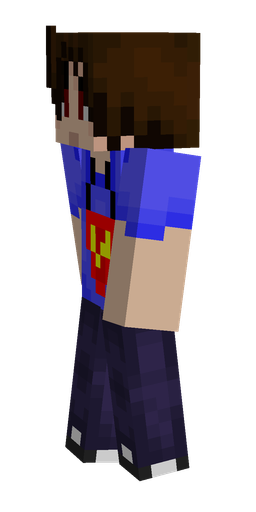 Blue skin: body, left side render