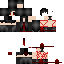 Black skin: raw texture render