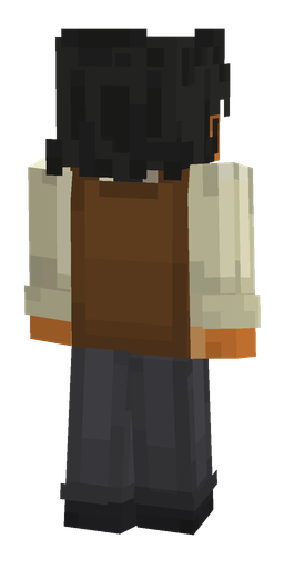 Black skin: body, back render