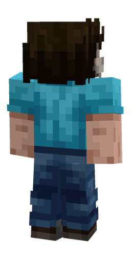 Black skin: body, back render