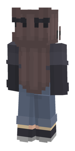 Black skin: body, back render