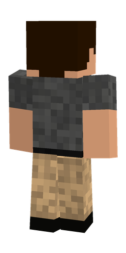 Black skin: body, back render