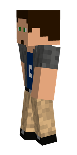 Black skin: body, left side render