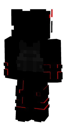 Black skin: body, back render