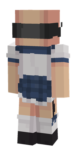Black skin: body, back render