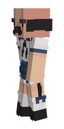 Black skin: body, left side render