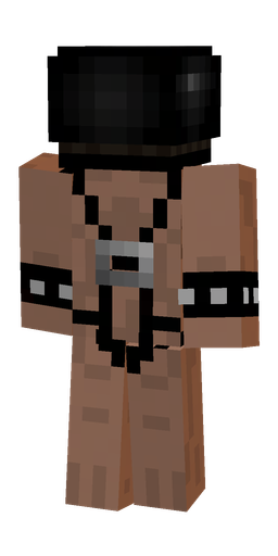 Black skin: body, back render