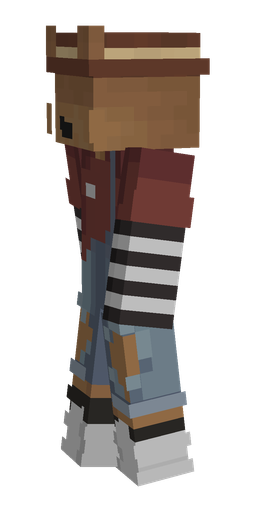 Brown skin: body, left side render
