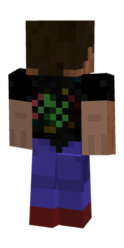 Black skin: body, back render