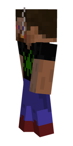 Black skin: body, left side render