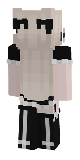 Black skin: body, back render