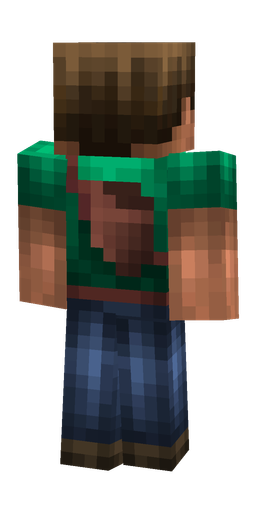 Blue skin: body, back render