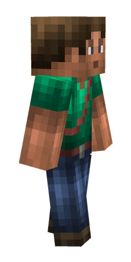 Blue skin: body, right side render