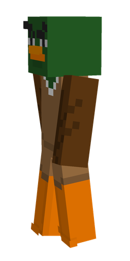 Brown skin: body, left side render