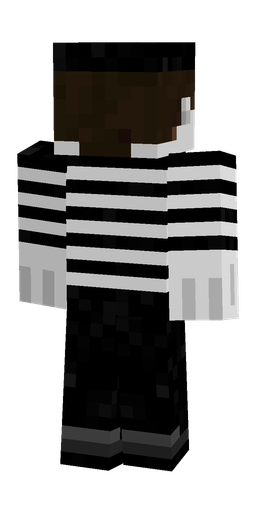Black skin: body, back render