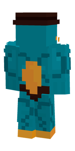 Blue skin: body, back render