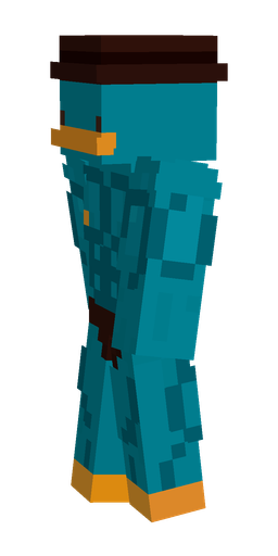 Blue skin: body, left side render