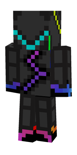 Black skin: body, back render