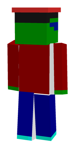Blue skin: body, back render