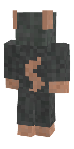 Black skin: body, back render