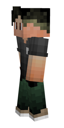 Black skin: body, left side render