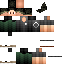 Black skin: raw texture render