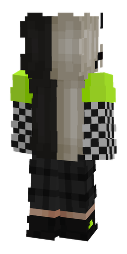 Black skin: body, back render