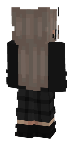 Black skin: body, back render