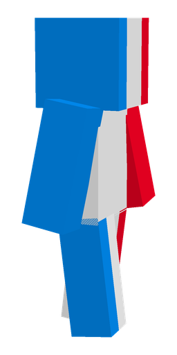 Blue skin: body, right side render