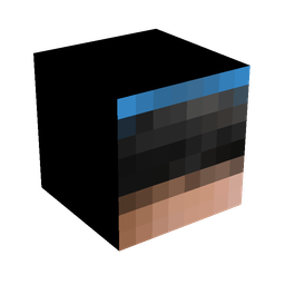 Black skin: head render