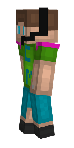 Blue skin: body, left side render
