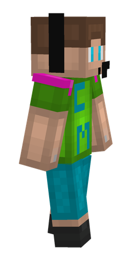 Blue skin: body, right side render