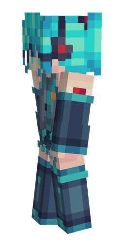Blue skin: body, left side render