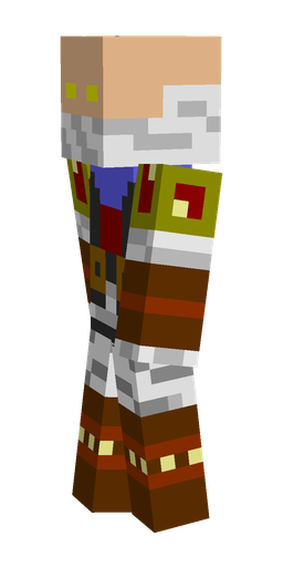Brown skin: body, left side render