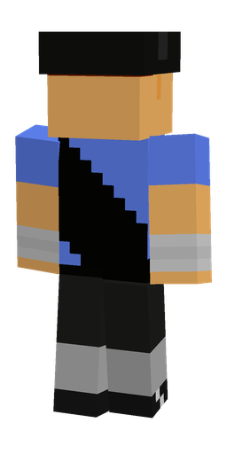 Black skin: body, back render