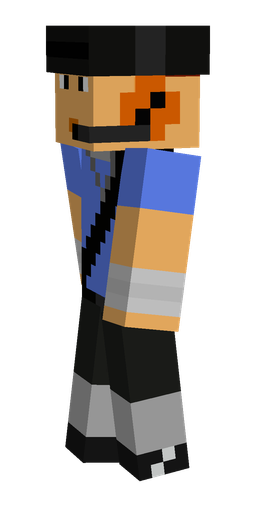 Black skin: body, left side render