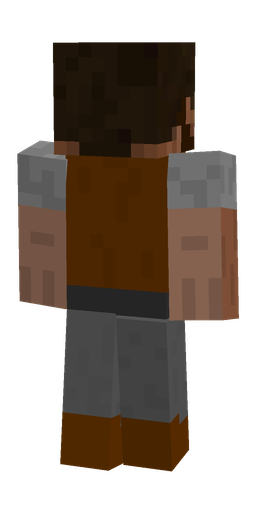 Black skin: body, back render