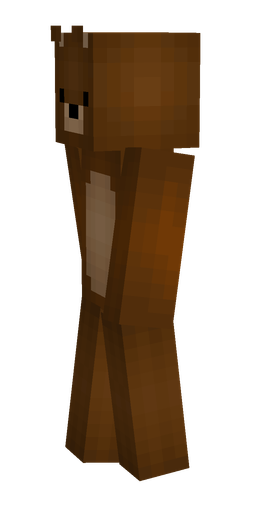 Brown skin: body, left side render