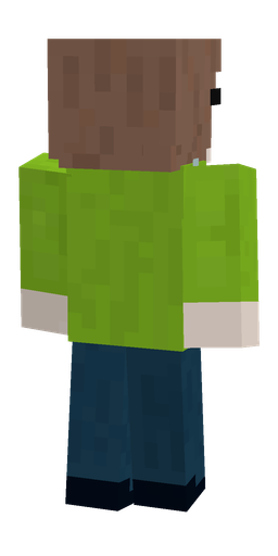 Blue skin: body, back render