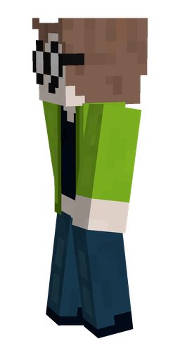 Blue skin: body, left side render