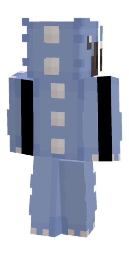 Blue skin: body, back render