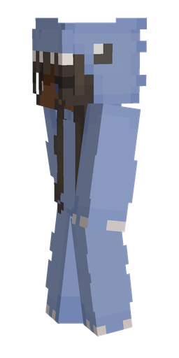 Blue skin: body, left side render