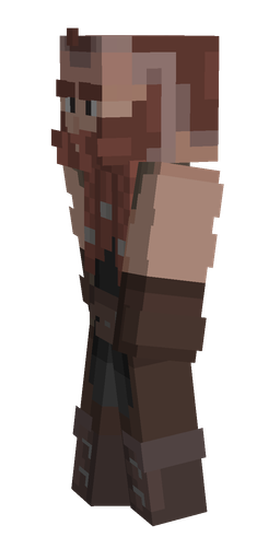 Brown skin: body, left side render